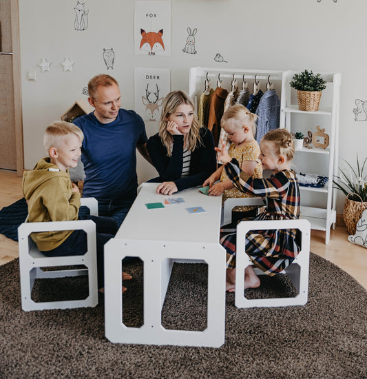 Montessori Eettafelset Met 2 Kinderstoelen Langdurig by Montessori House Bed