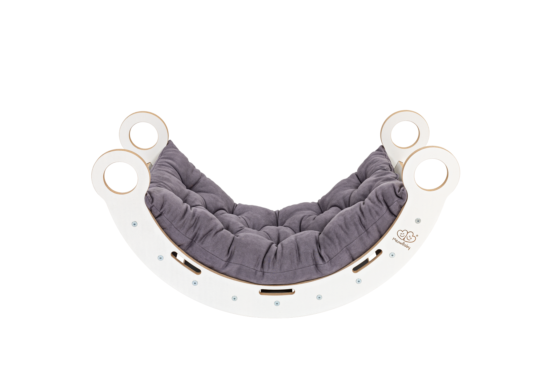 Witte Houten Droomschommelstoel Kussen Glijbaan Klein by MeowBaby