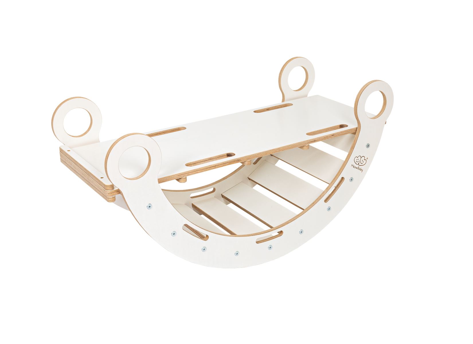 Witte Houten DroomSchommel Met Kussenvulling Glijbaan by MeowBaby