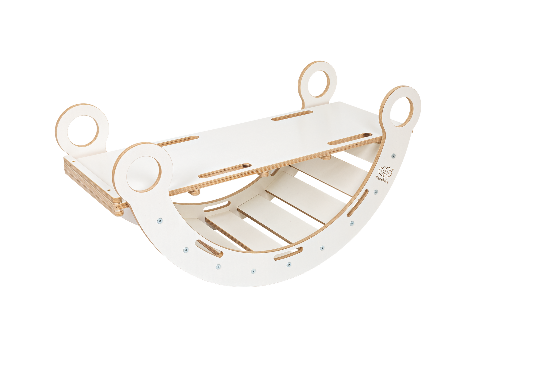 Witte Houten Droomschommelstoel Kussen Glijbaan Klein by MeowBaby