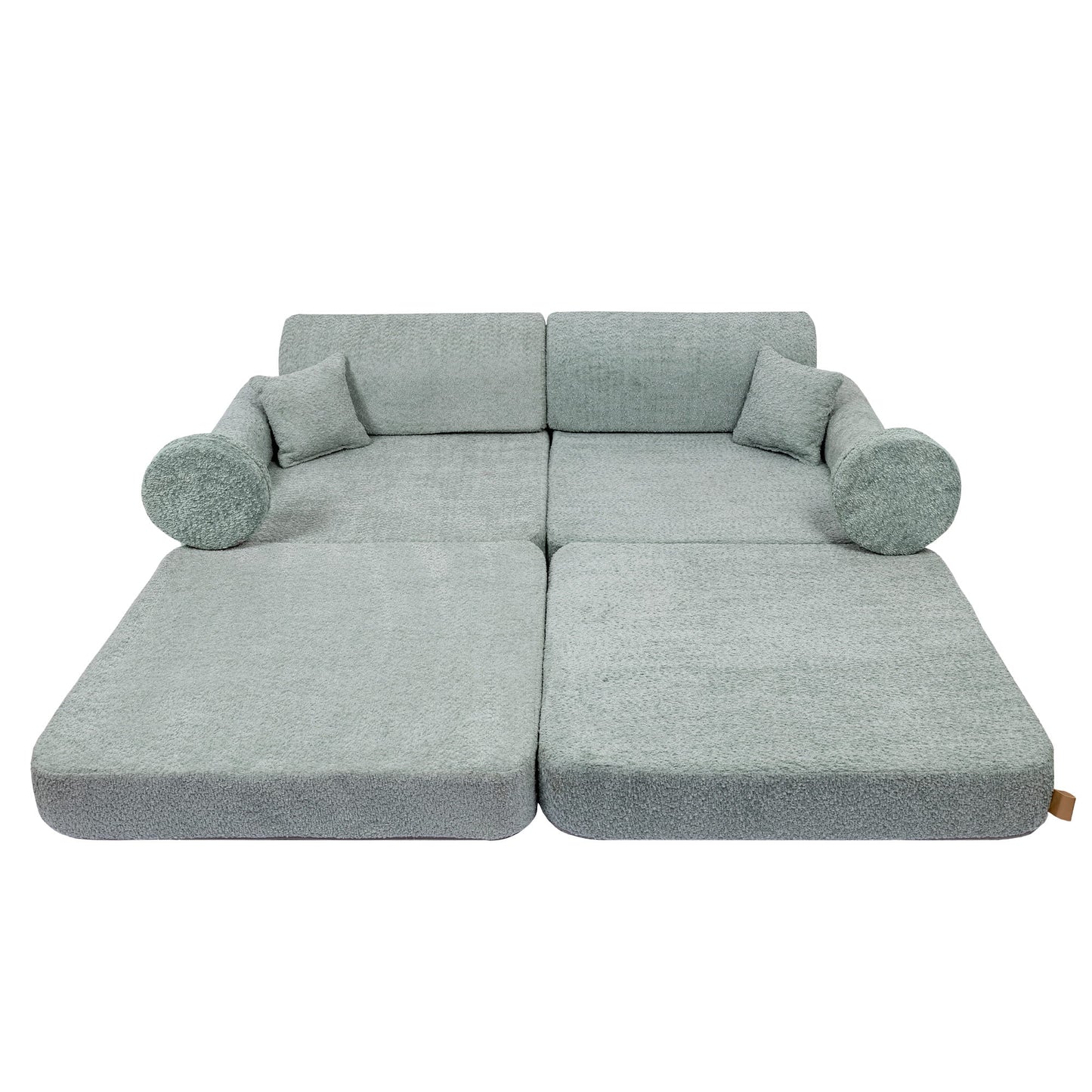 Modulair Kinderbank Premium Bouclé Muntkleur Bekleding by MeowBaby