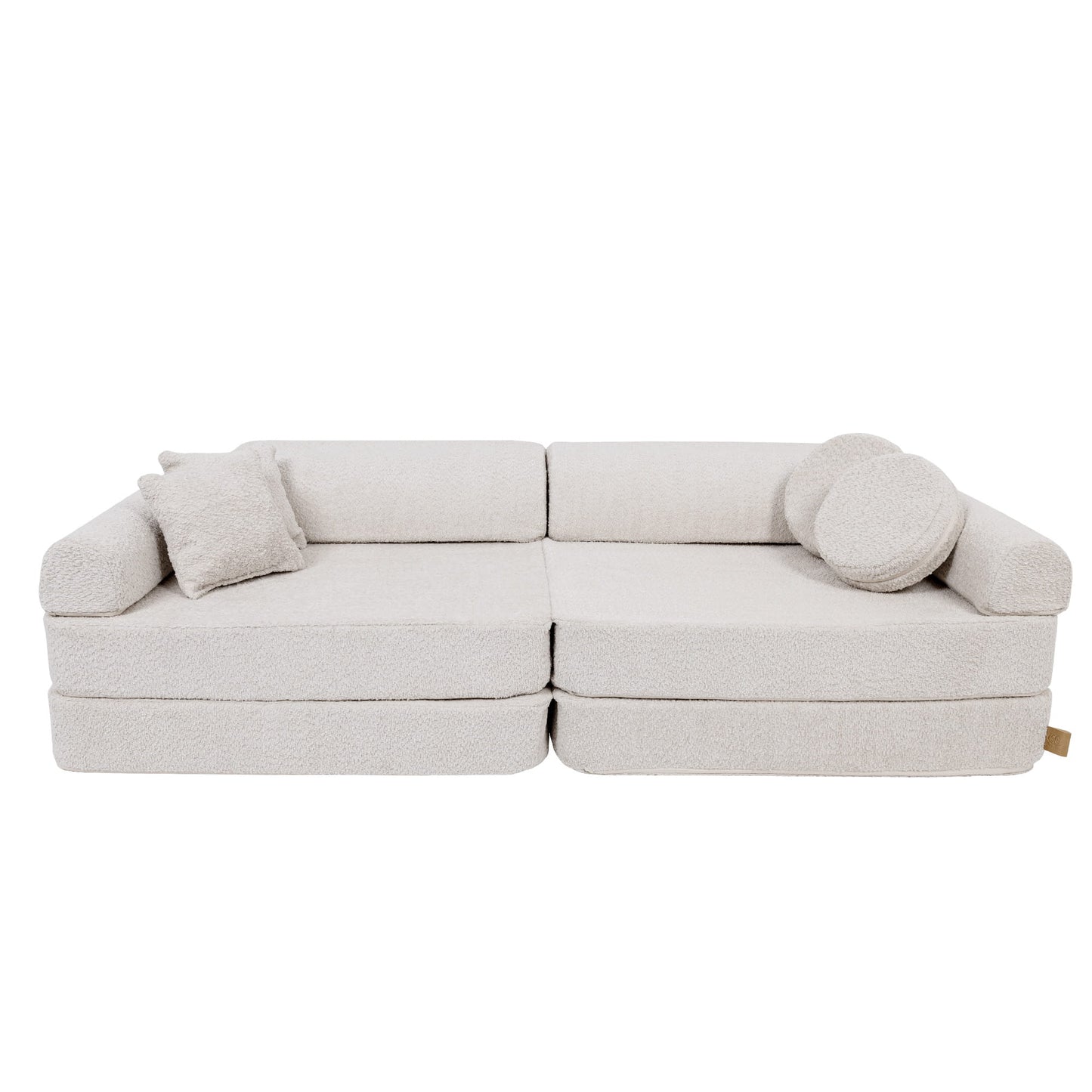 Modulaire Kinderbank Bouclé Champagnekleur Zithoek Luxe by MeowBaby