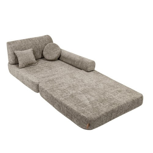 Modulaire Kinderbank Bouclé Beige Taupe Luxe Gemak by MeowBaby