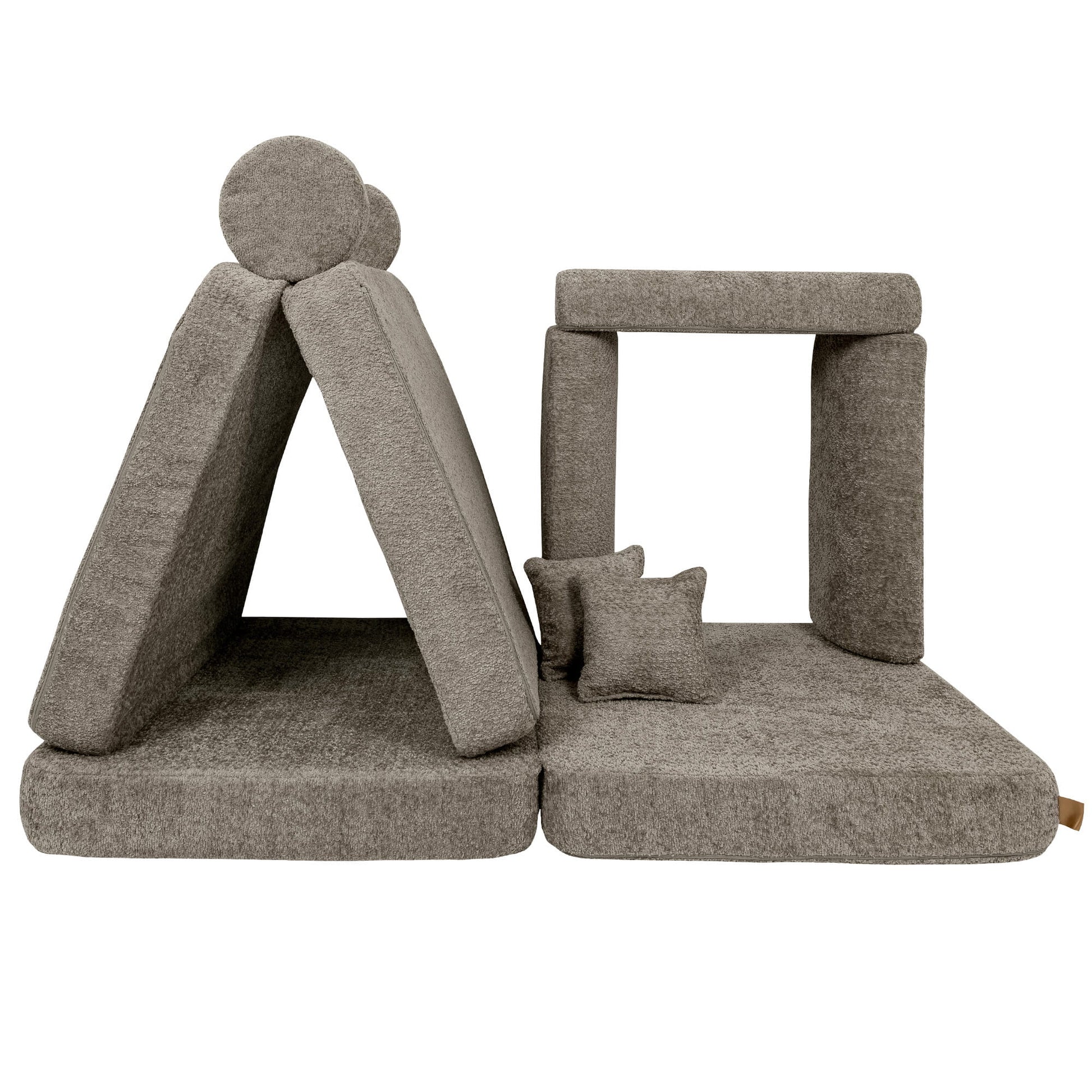 Modulaire Kinderbank Bouclé Beige Taupe Luxe Gemak by MeowBaby