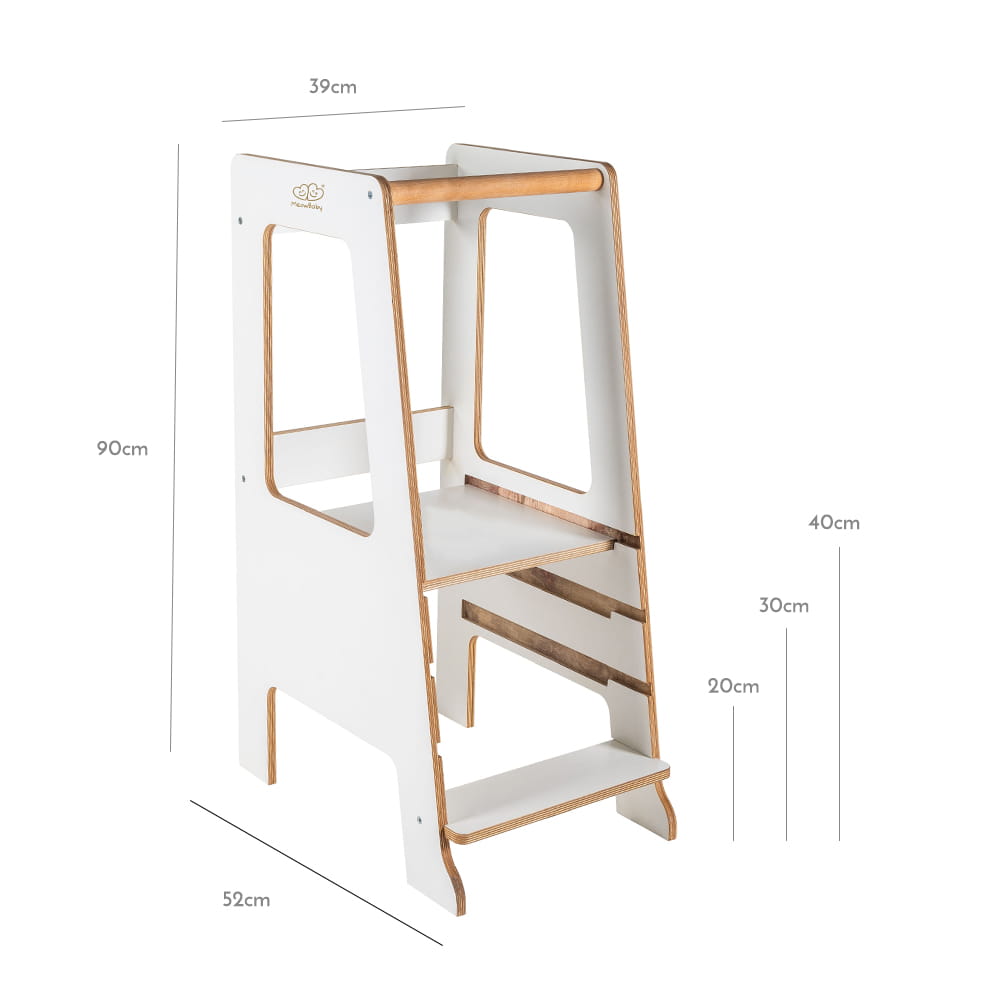 Keukenhulp Multiplex Scandinavisch Wit Verstelbaar Kinderen by MeowBaby