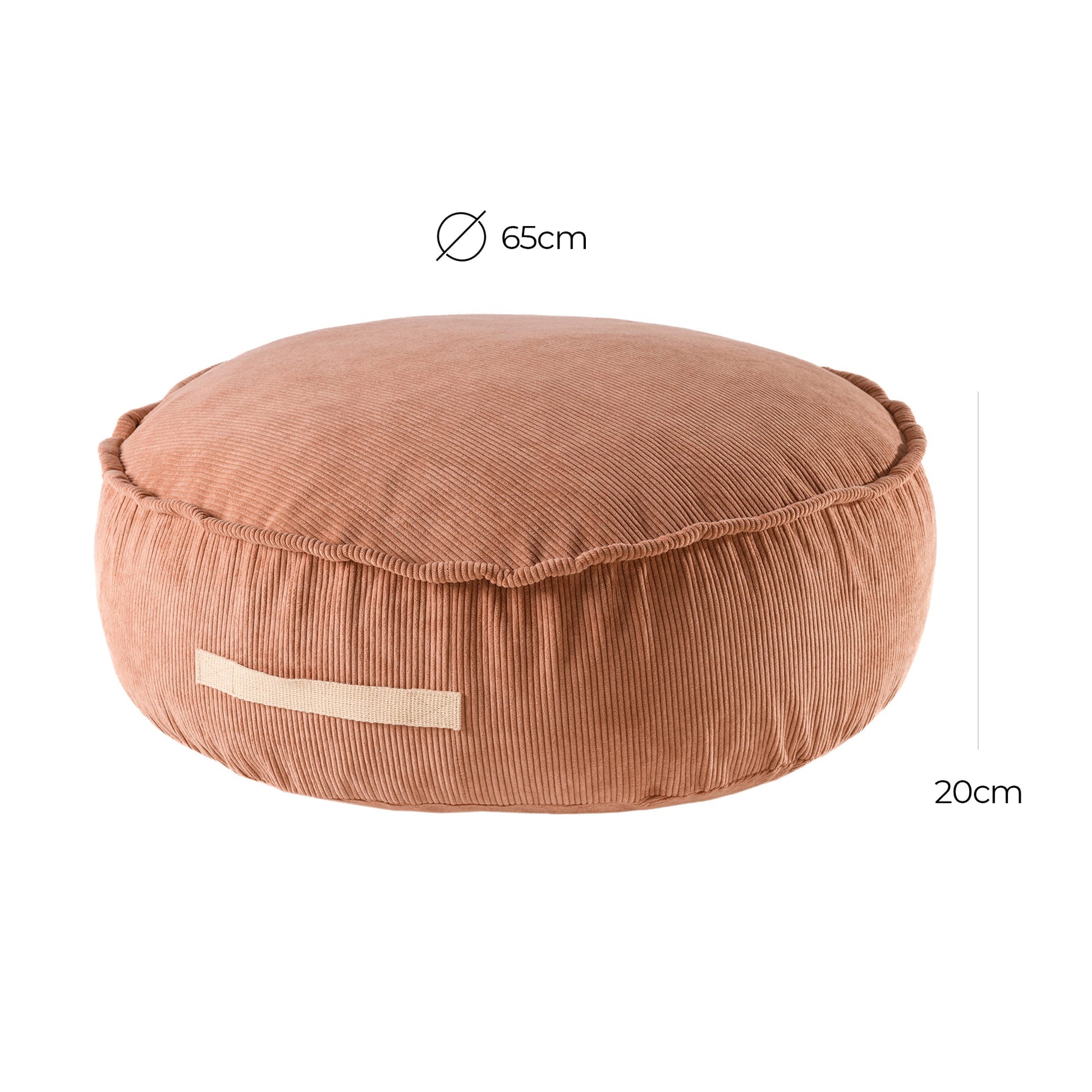 Poef Ribstof Rond Zitmeubel Kinderen Comfortabelheid by MeowBaby