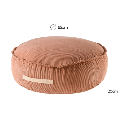 Poef Ribstof Rond Zitmeubel Kinderen Comfortabelheid by MeowBaby