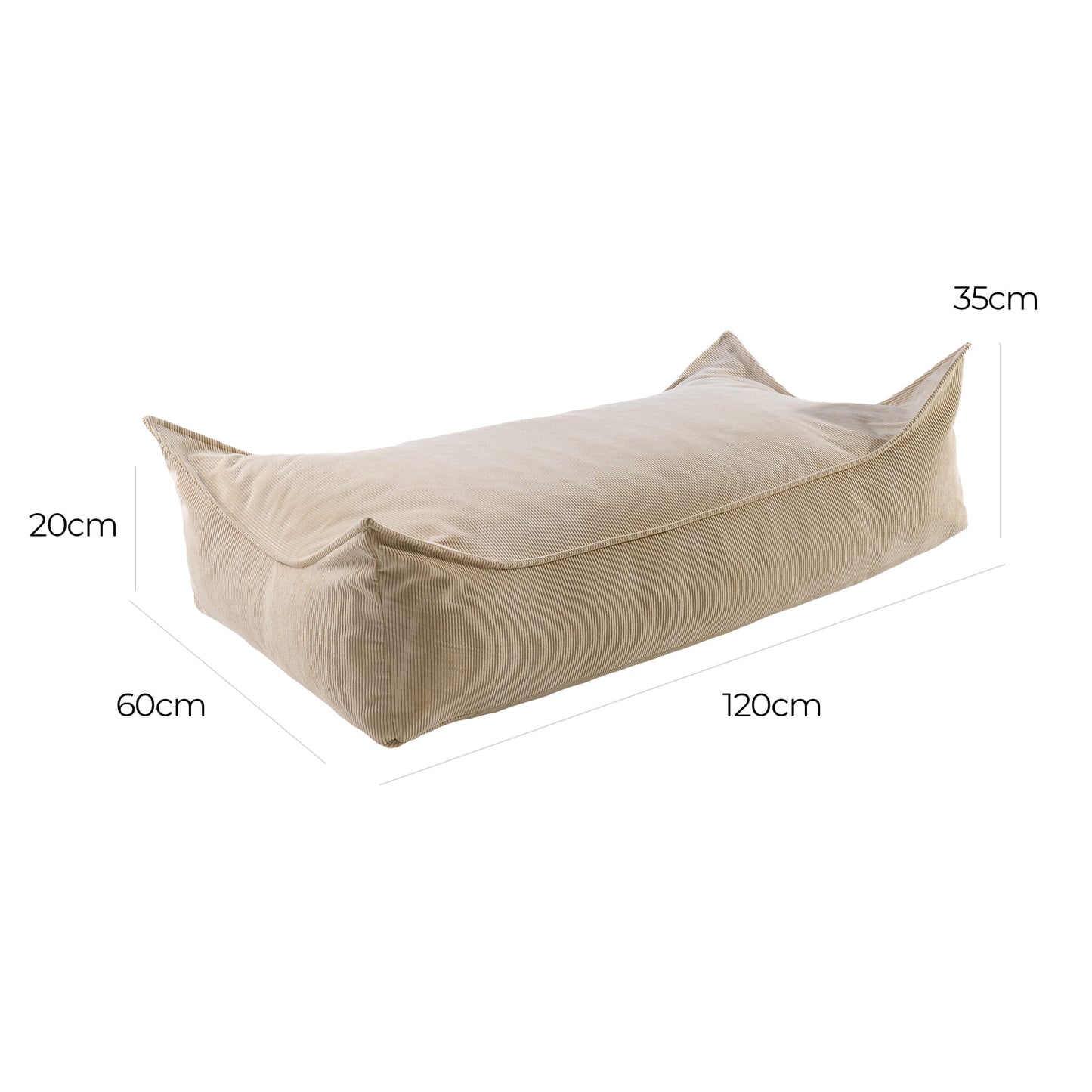 Rechthoekige Poef | Sand - MeowBaby® by MeowBaby