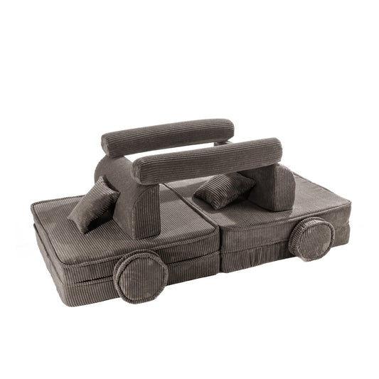 Modulaire Kinderbank Kinderen Korduroy Bruin Topkwaliteit by MeowBaby