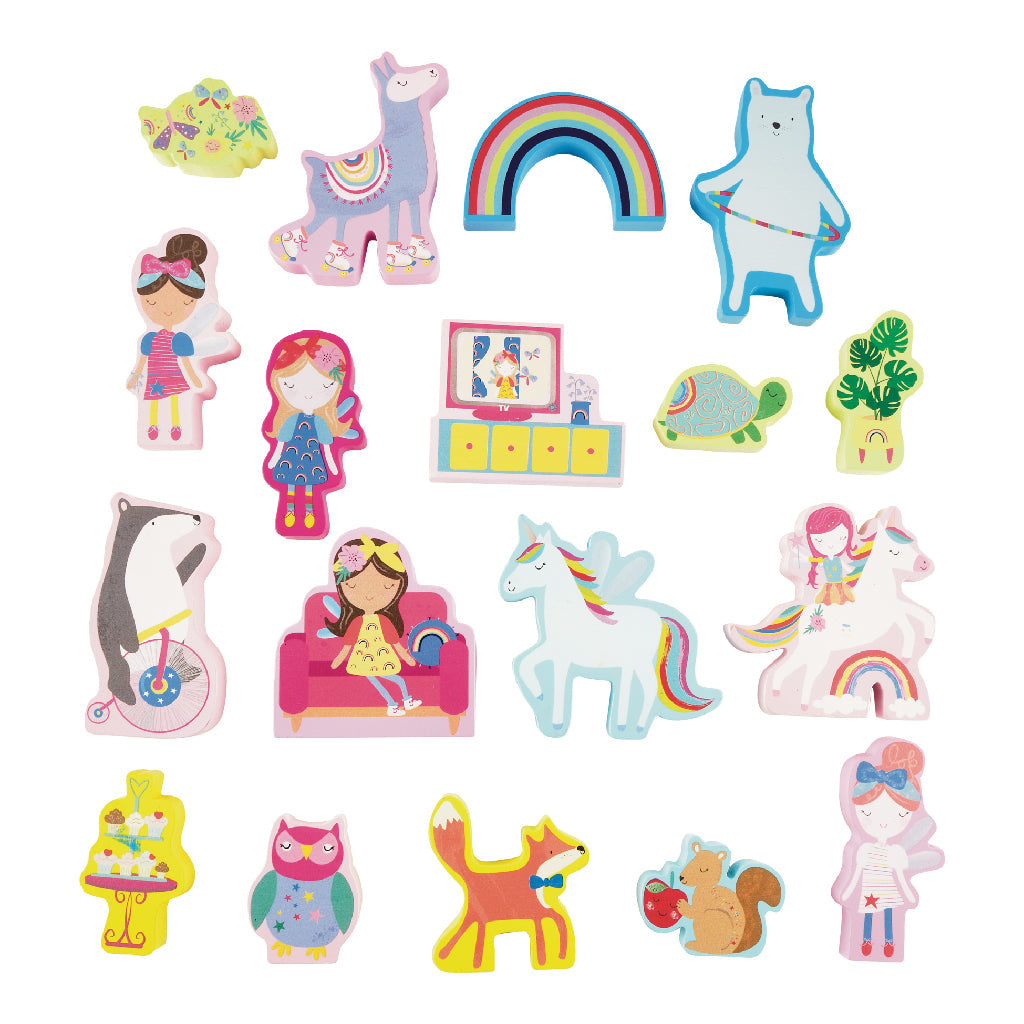 Houten Speelbox Regenboogelf Speelset Exclusief Kinderpakket by Floss & Rock