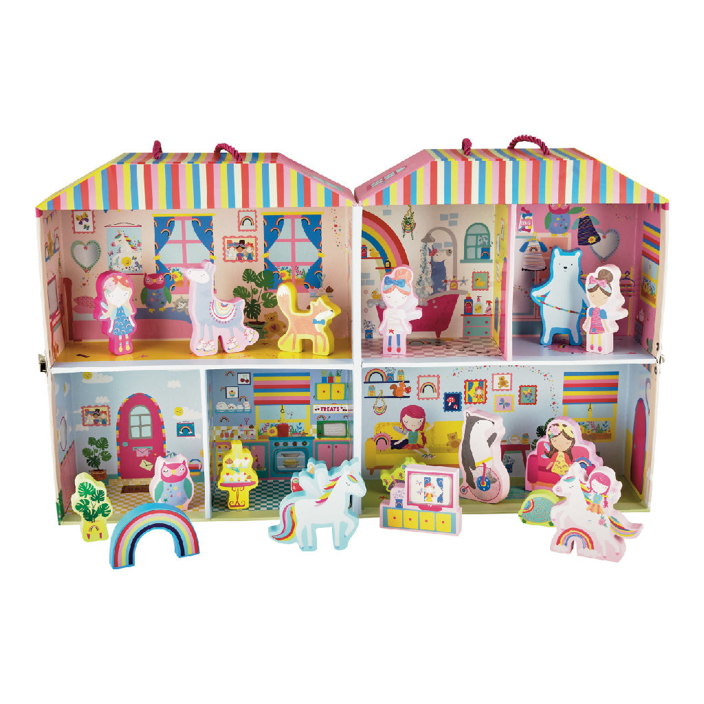 Houten Speelbox Regenboogelf Speelset Exclusief Kinderpakket by Floss & Rock
