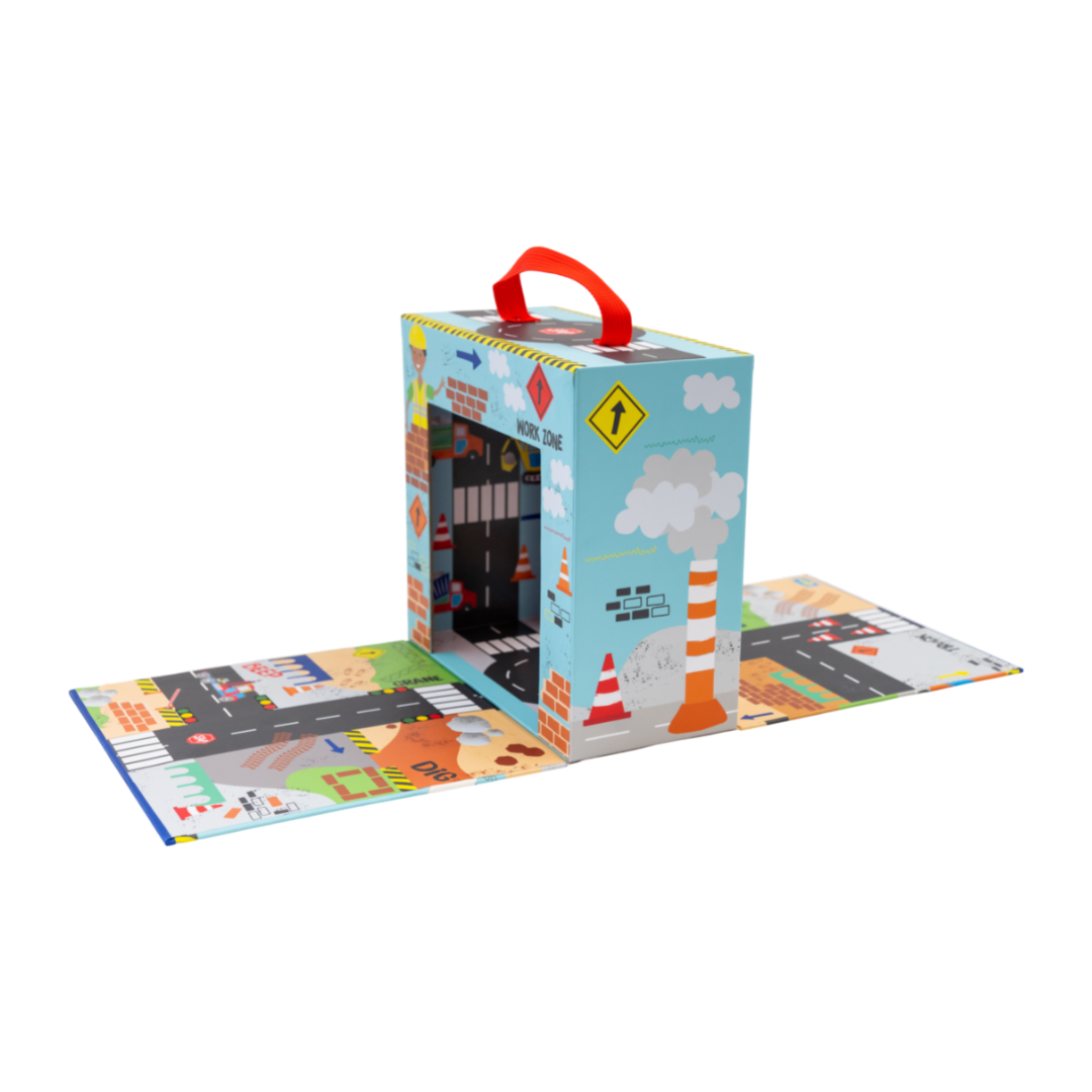 Houten Speelbox Constructie Speelset Met Verkeerslichten by Floss & Rock