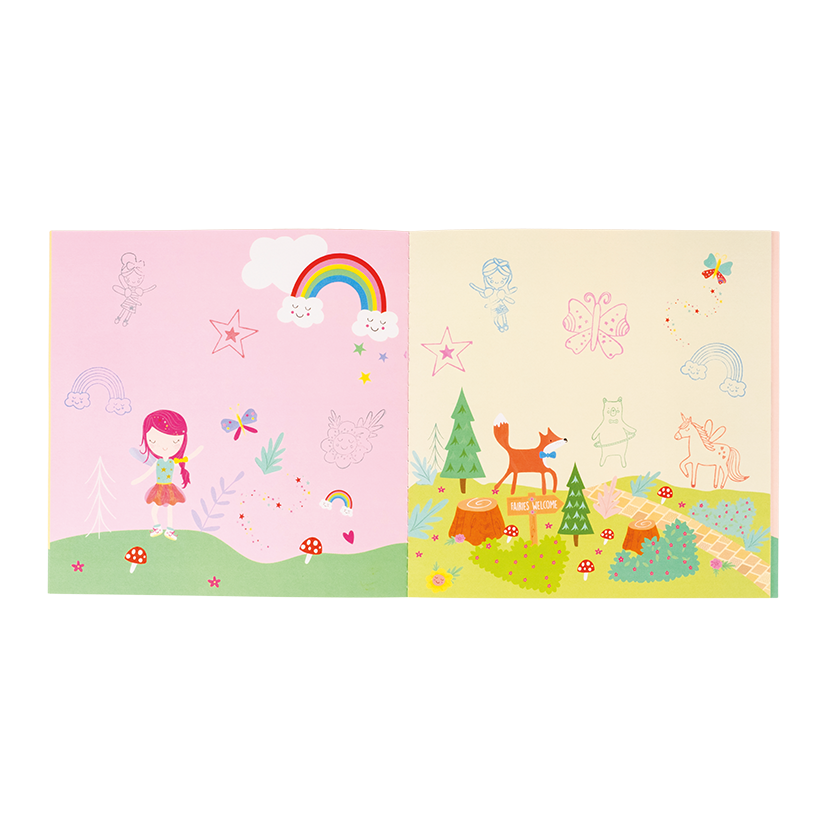 Stempelpakket Regenboog Fee Inclusief Inktpads Boekje by Floss & Rock