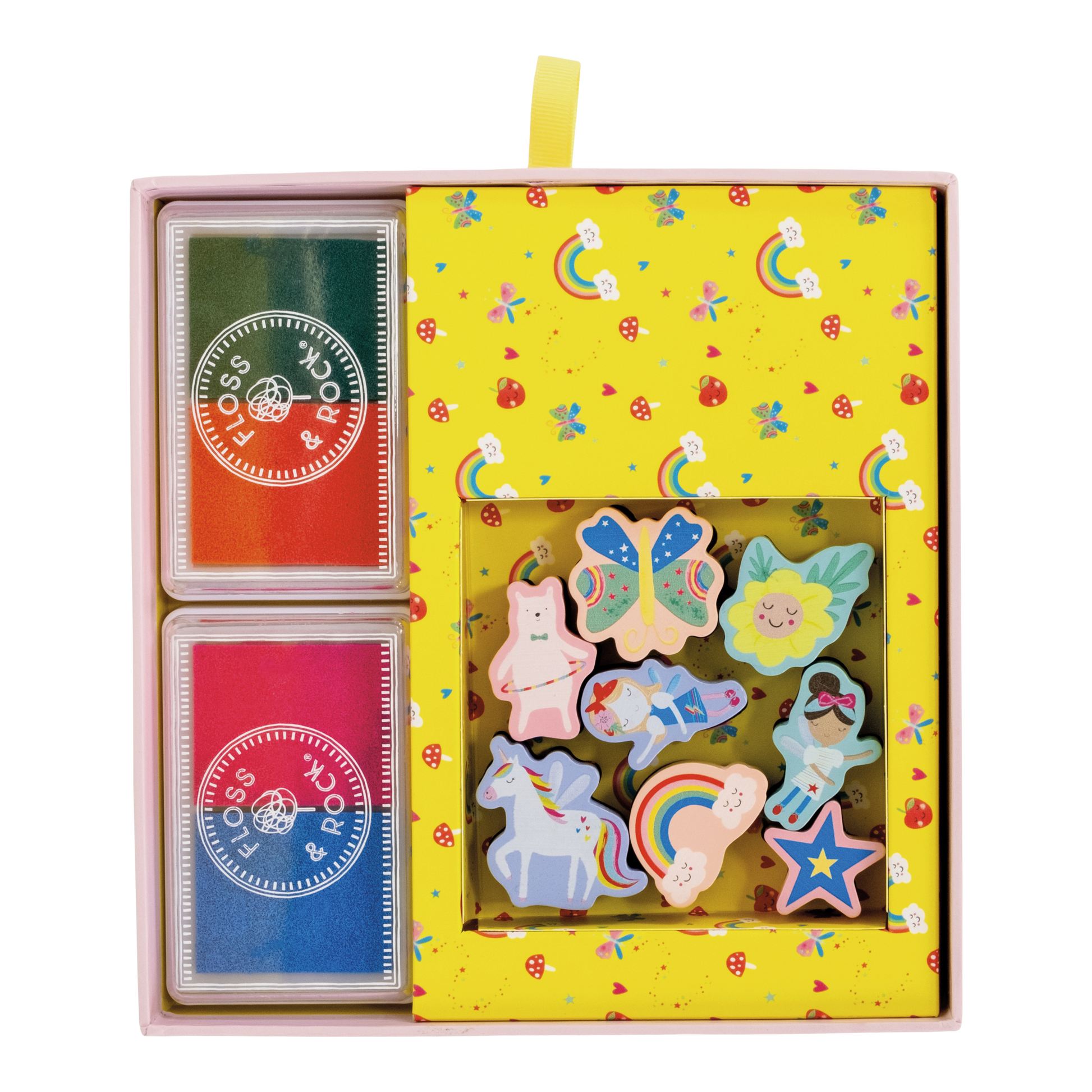 Stempelpakket Regenboog Fee Inclusief Inktpads Boekje by Floss & Rock
