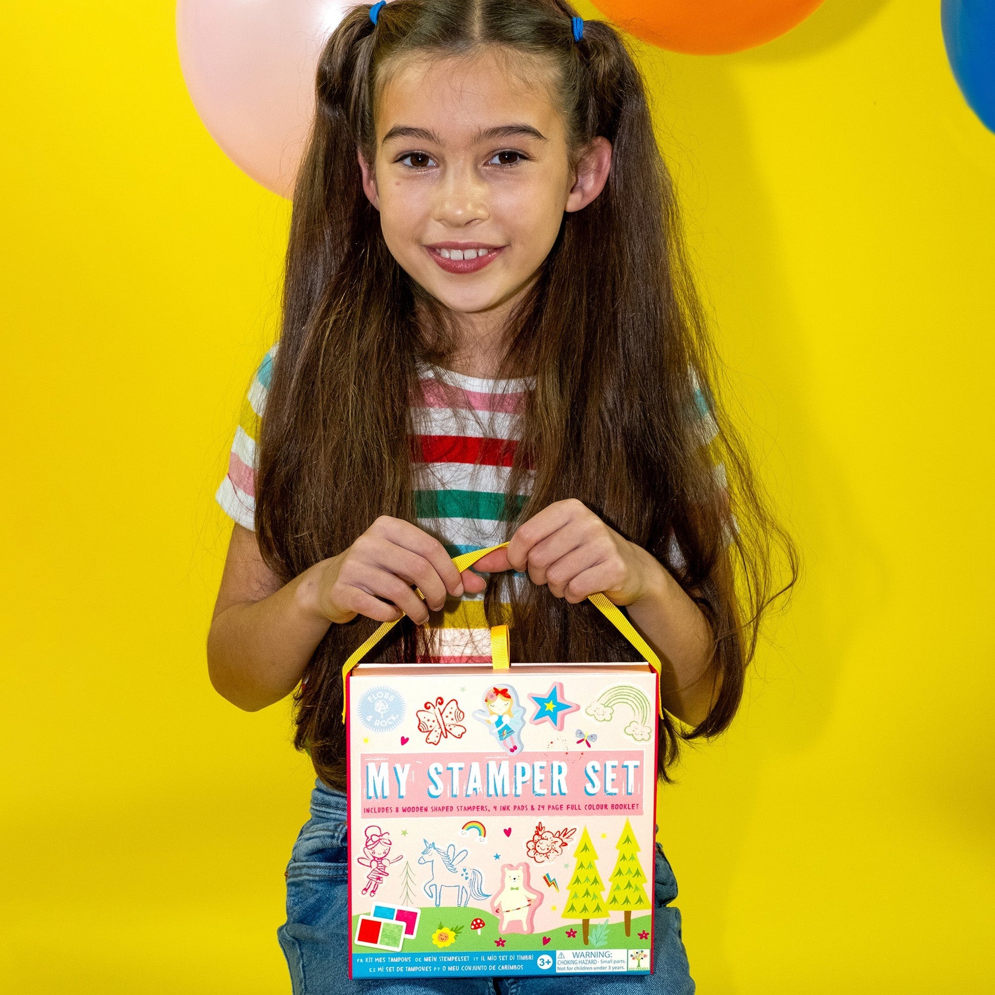 Stempelpakket Regenboog Fee Inclusief Inktpads Boekje by Floss & Rock