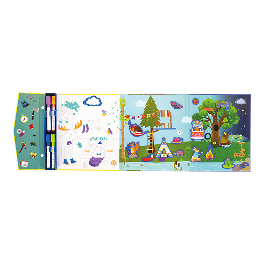 Magnetische Speelset Avontuur Puzzels Kleurstiften by Floss & Rock