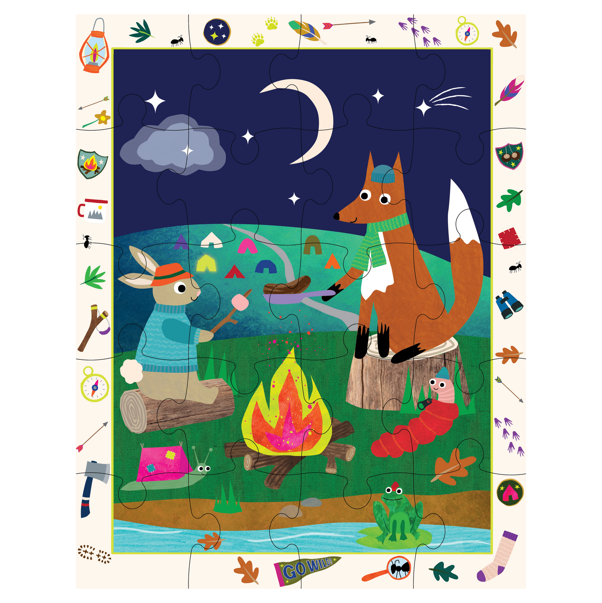 Magnetische Speelset Avontuur Puzzels Kleurstiften by Floss & Rock