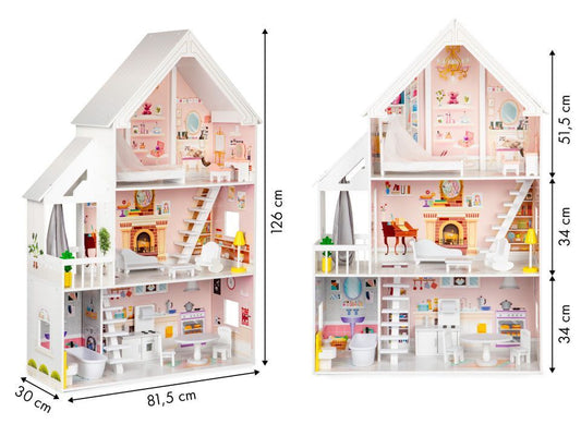 Houten Poppenhuis Liselle Met LED Verlichting En Meubels by Gerardo's Toys