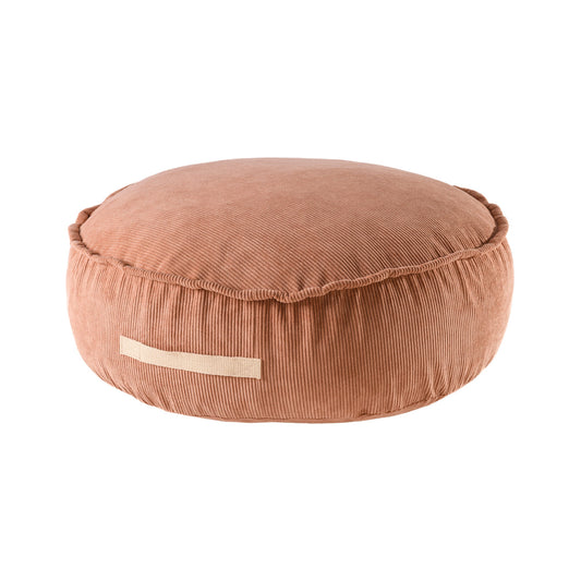Poef Ribstof Rond Zitmeubel Kinderen Comfortabelheid by MeowBaby
