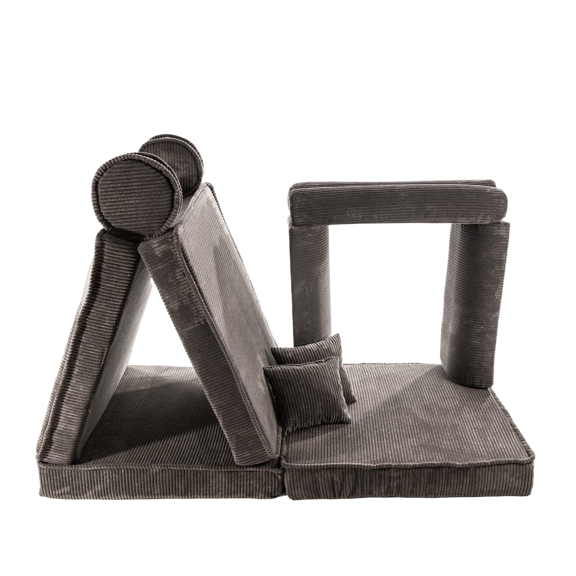 Modulaire Kinderbank Kinderen Korduroy Bruin Topkwaliteit by MeowBaby