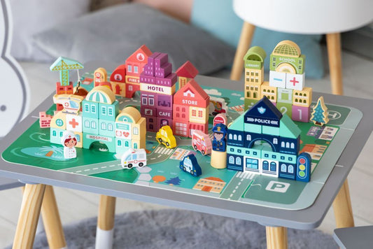 Houten Bouwblokken Voor Stadsbouwsets Educatieve Collectie by ECOTOYS