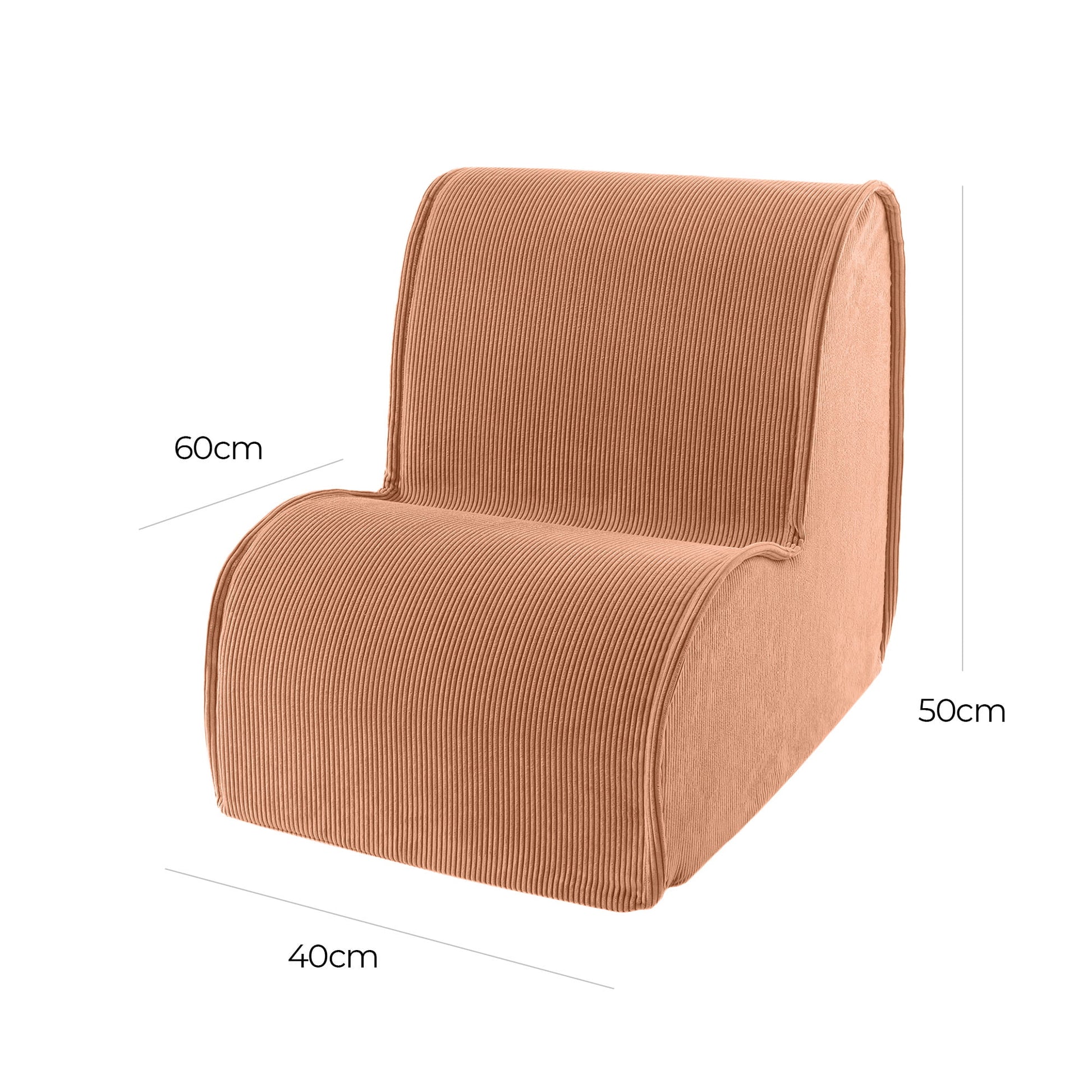 Korduroy Fauteuil Voor Kinderen Baksteenrood Comfort by MeowBaby