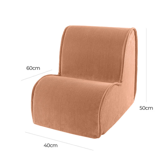 Korduroy Fauteuil Voor Kinderen Baksteenrood Comfort by MeowBaby