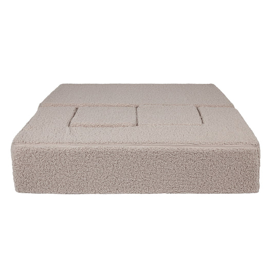 Kubusbank Zachte Schuimhoes Lichtgrijs Voor Kinderen by MeowBaby