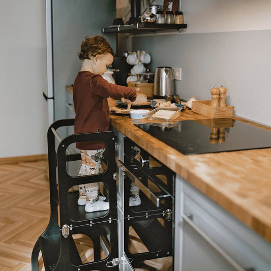 Converteerbare Helpertoren Tafel Voor Kinderen Zwart by Ette Tete