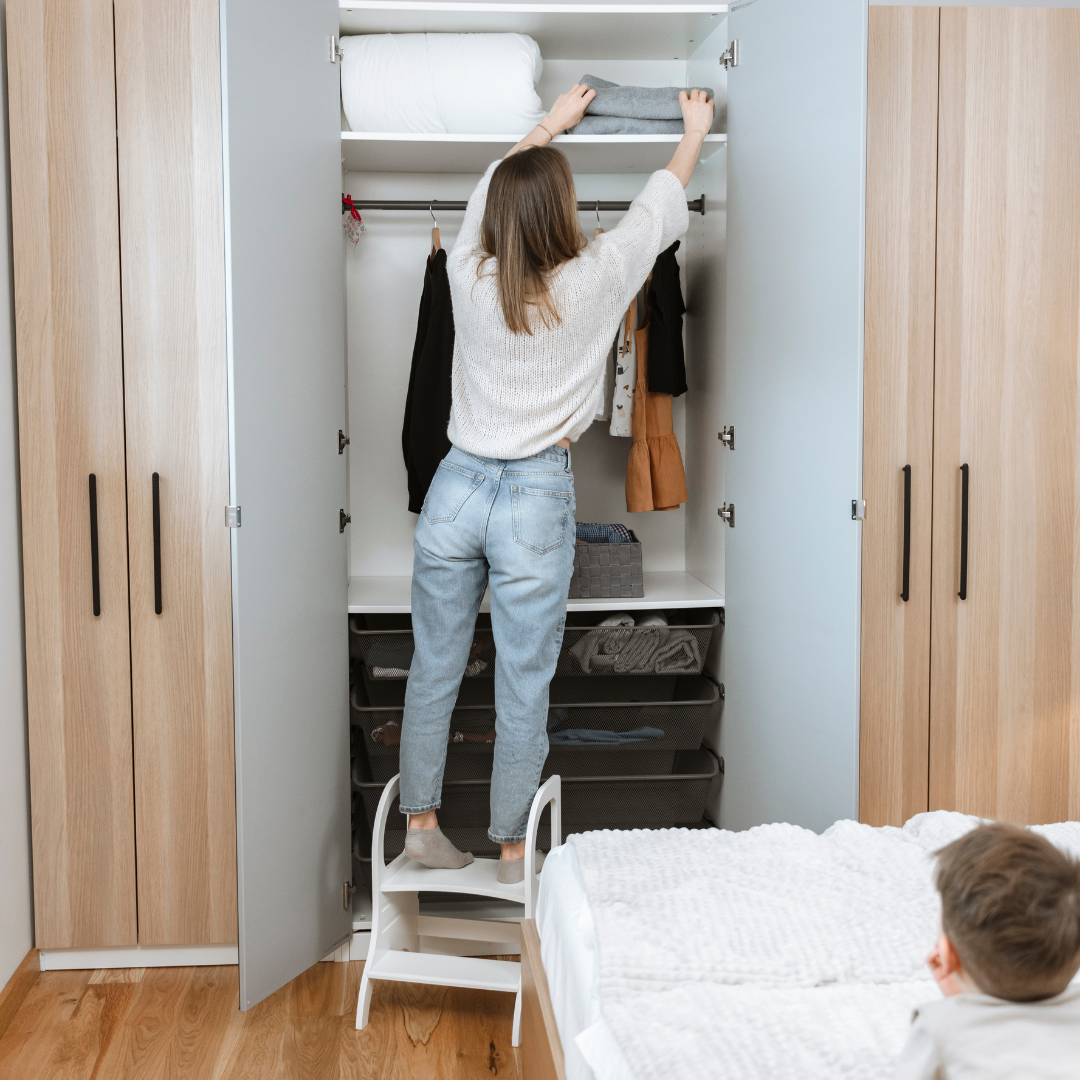 Verstelbare Opstapkruk Montessorimethode Wit Kinderen by Ette Tete