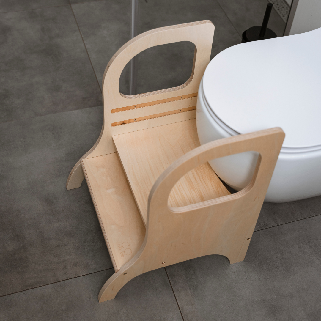 Verstelbare Opstapkruk Montessorimethode Wit Kinderen by Ette Tete