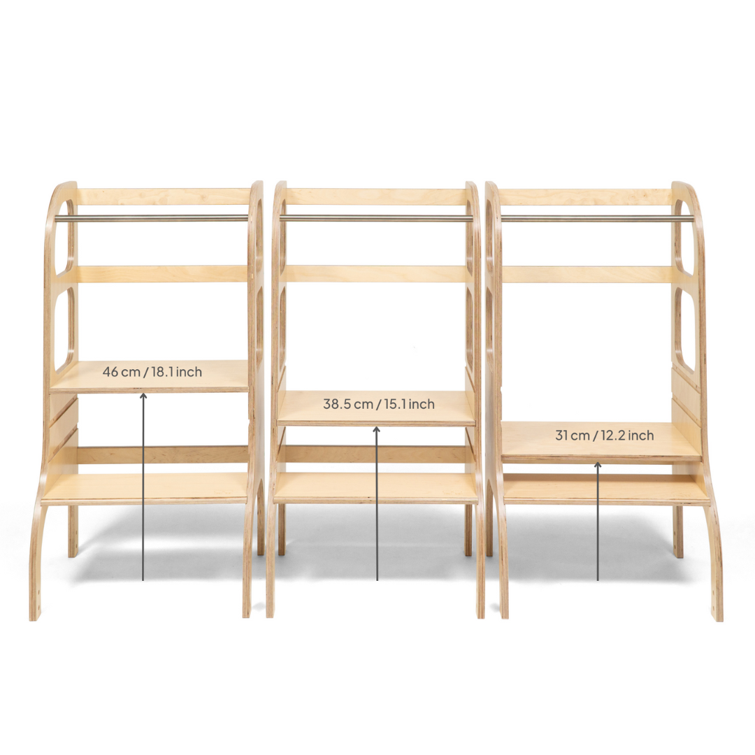 Verstelbare Kindertoren Groeiplatform Grijs Veilig by Ette Tete