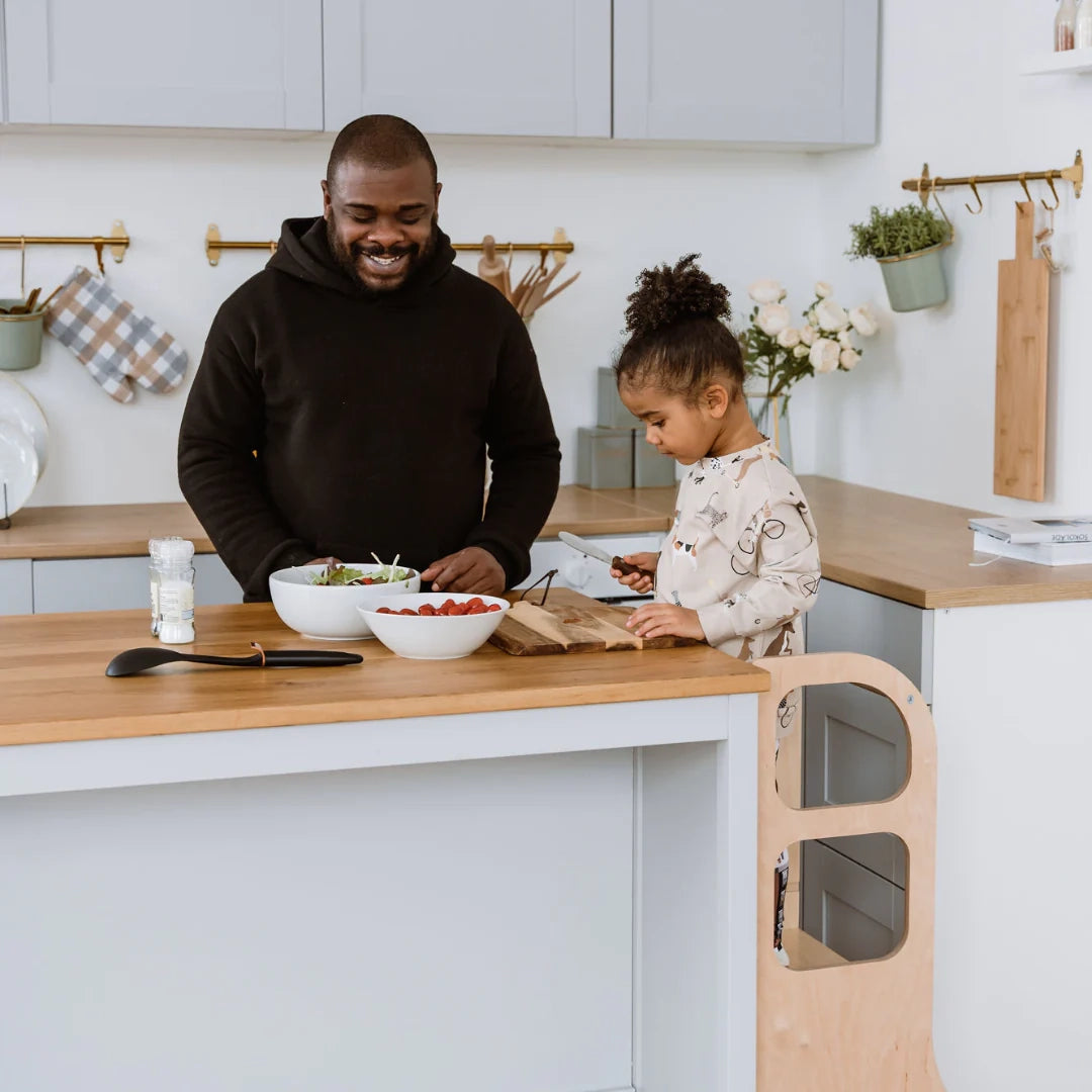 Verstelbare Hulptoren Voor Kinderen Natuurhout Montessori by Ette Tete