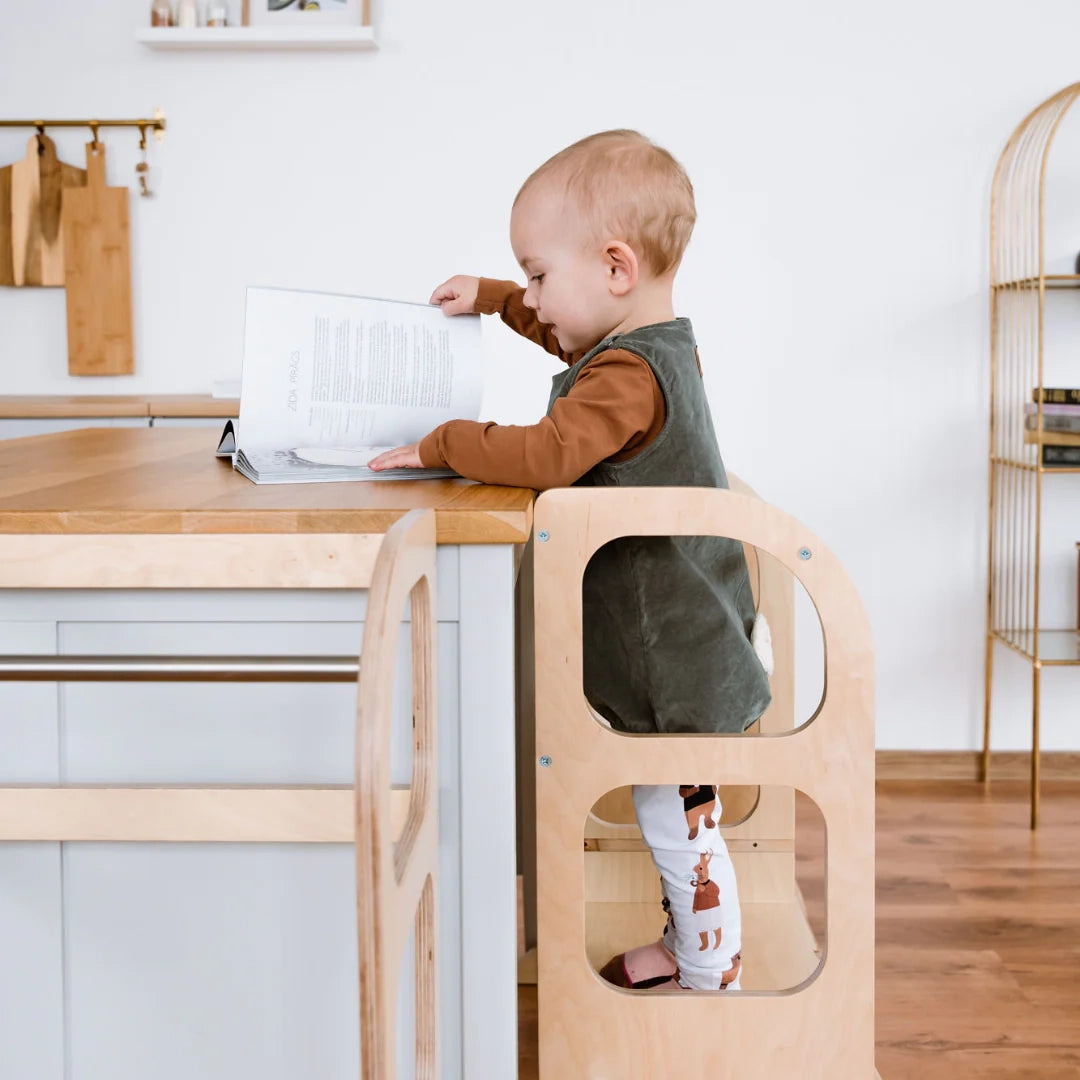 Verstelbare Hulptoren Voor Kinderen Natuurhout Montessori by Ette Tete