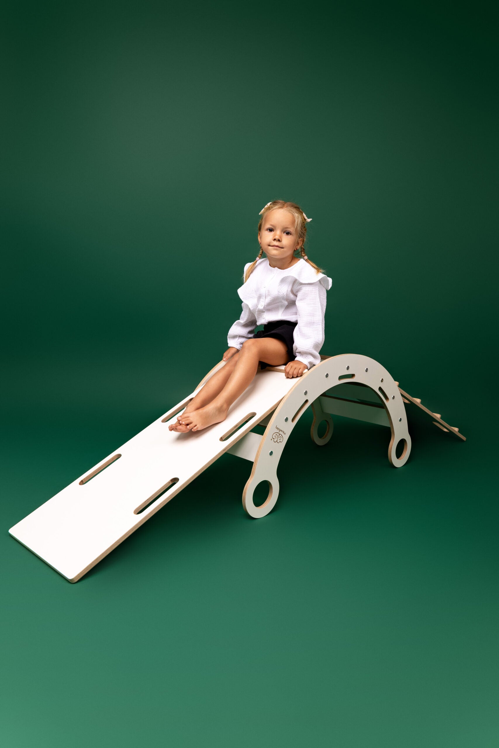 Houten Droomschommel Met Verstelbare Glijbaan Ladder by MeowBaby