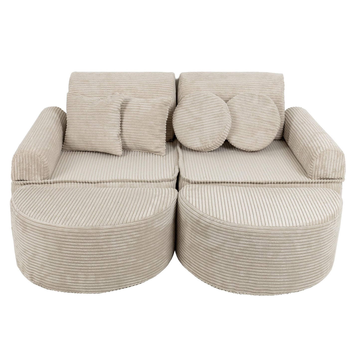 Modulair Kinderbankstel Comfortabel Ecru Zacht Bekleed by MeowBaby