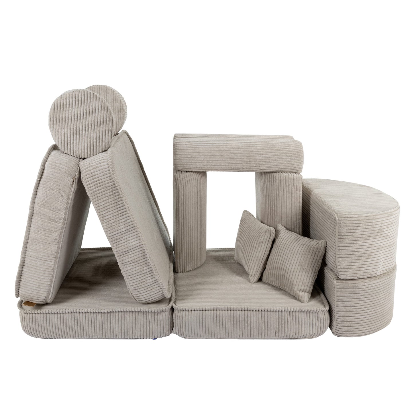 Modulair Kinderbankstel Comfortabel Ecru Zacht Bekleed by MeowBaby
