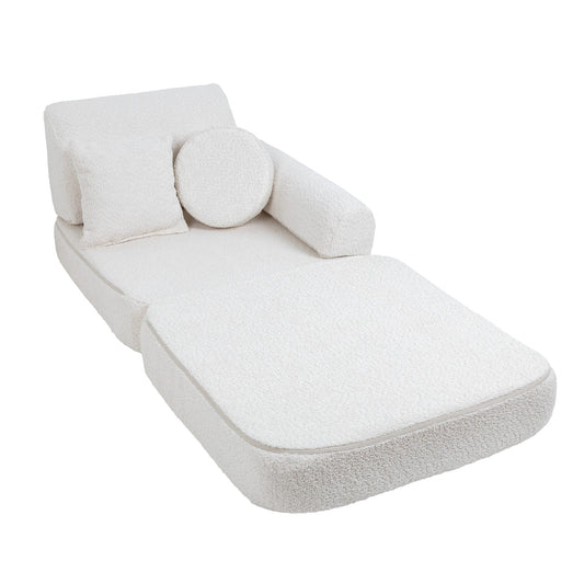 Modulaire Kinderbank Bouclé Wit Moderne Zitcomfort by MeowBaby