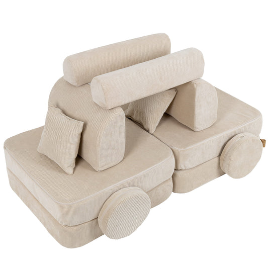 Modulaire Kinderbank Kindvriendelijk Zitcomfort Ecru Luxe by MeowBaby