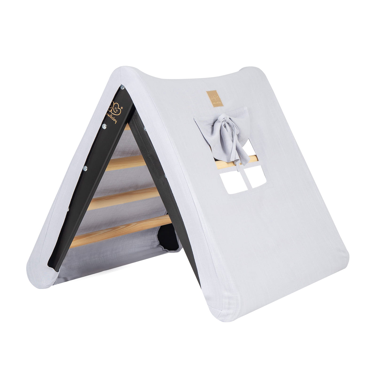 Kleuterhuisje Met Klimladder En Blauwgrijze Afdekking by MeowBaby