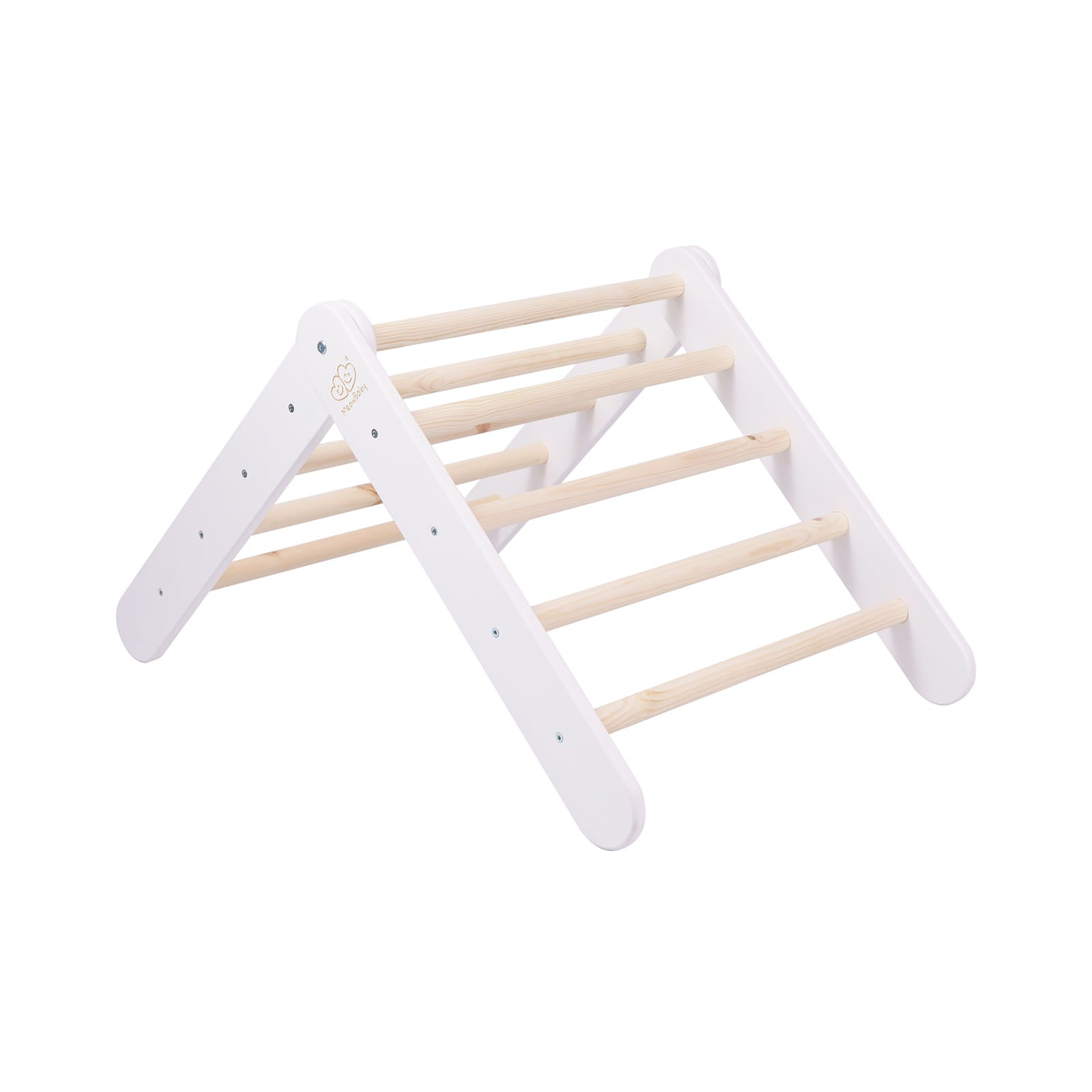 Grote Houten Montessori Piklerladder Witafwerking Duurzaam by MeowBaby