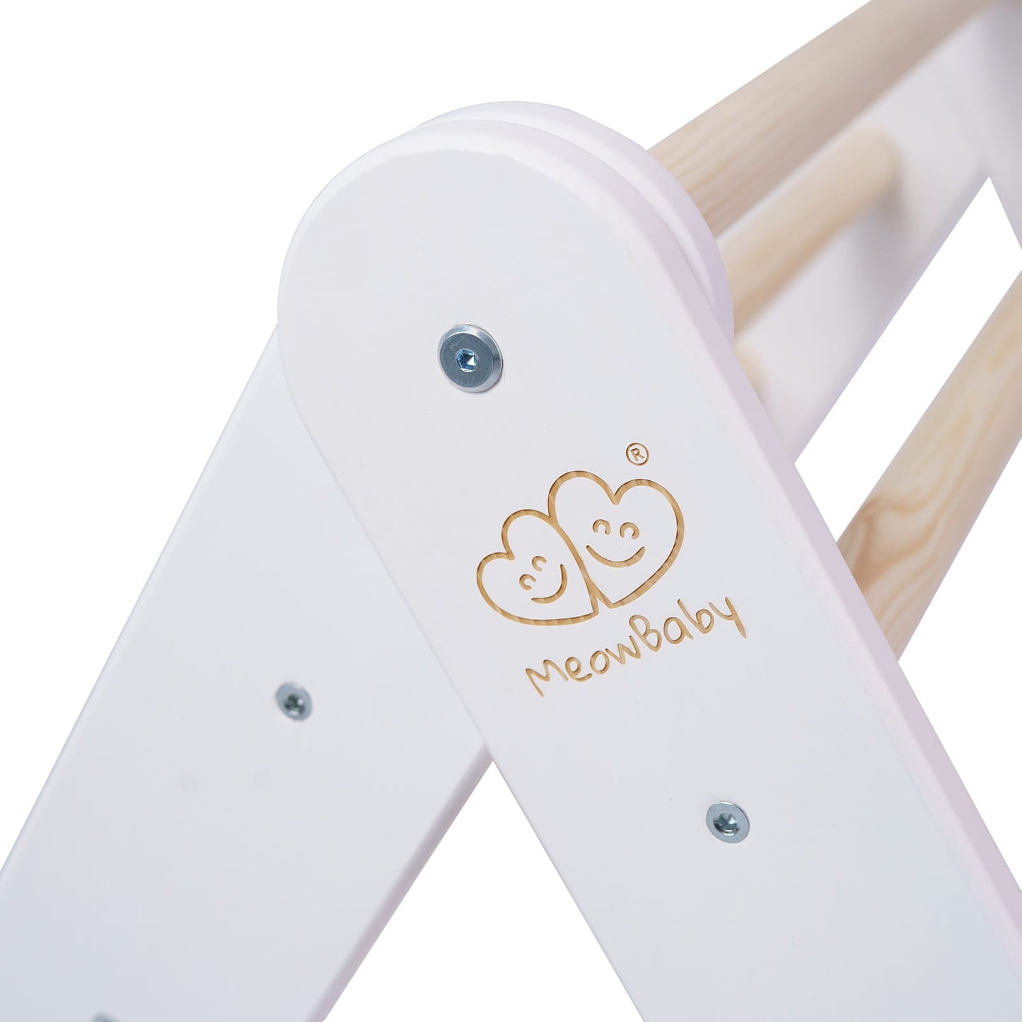 Grote Houten Montessori Piklerladder Witafwerking Duurzaam by MeowBaby