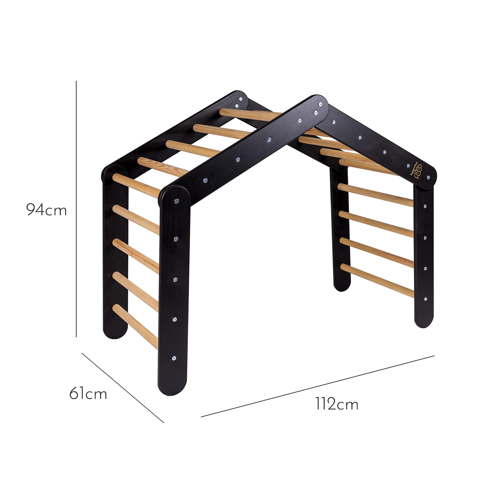 Houten Piklerladder Zwart Antislip Voor Kinderkamer by MeowBaby