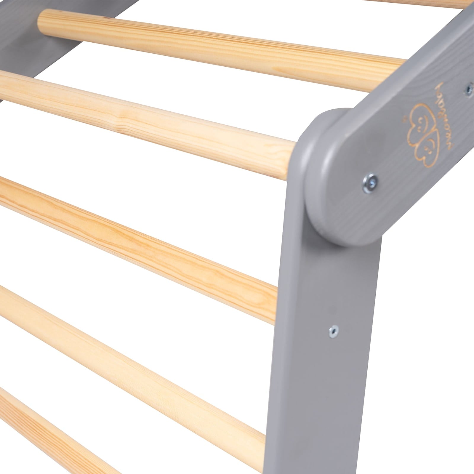 Houten Piklerladder Grijs Montessori Bewegingsvriendelijk by MeowBaby