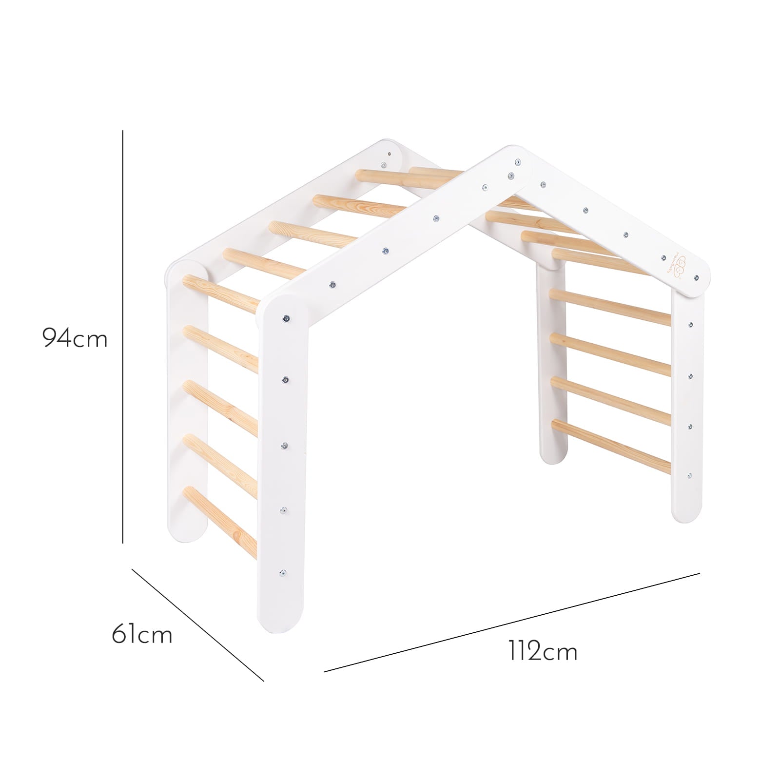 Grote Houten Montessori Piklerladder Witafwerking Duurzaam by MeowBaby