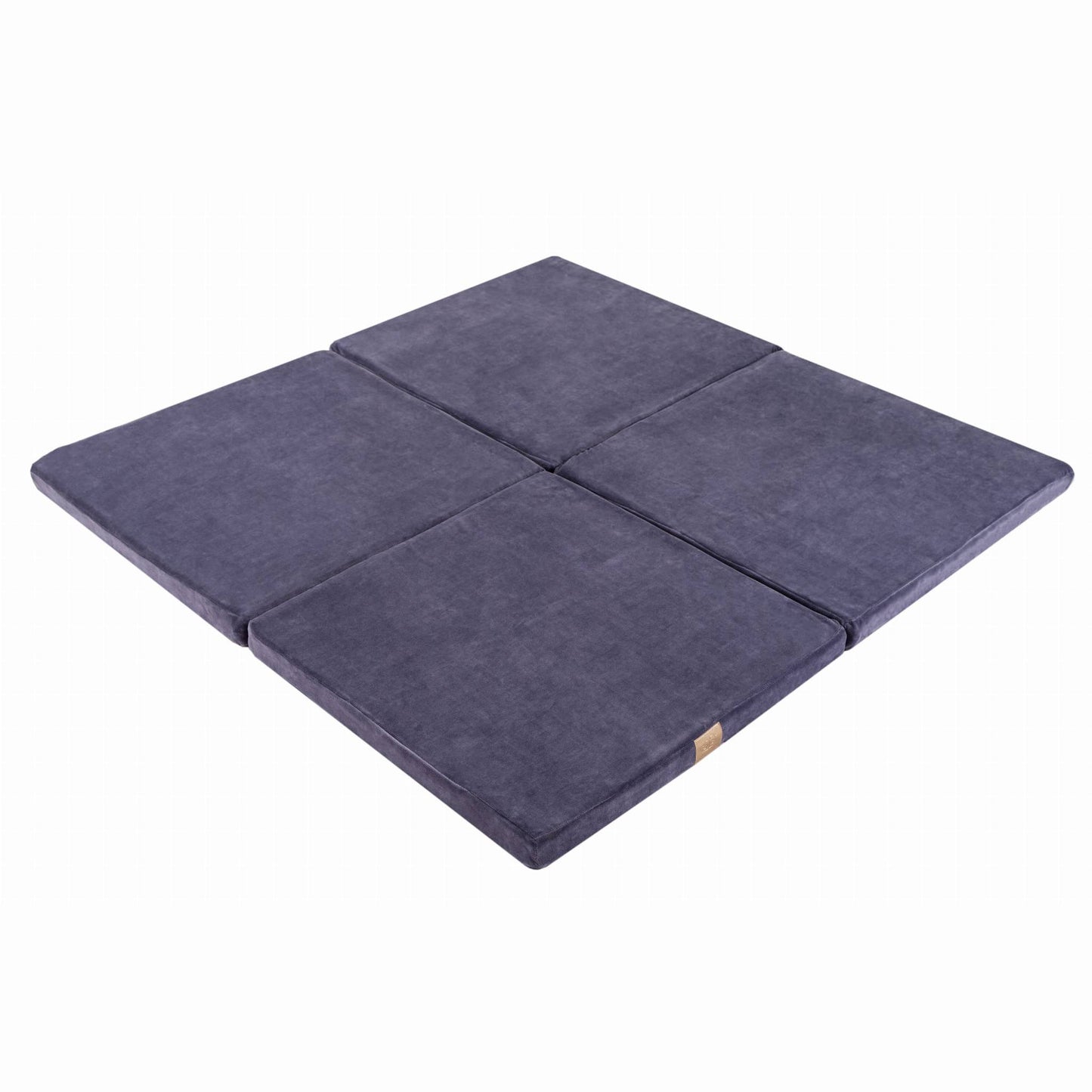 Speelmat Vierkant Blauw Grijs Fluweelweefsel Zacht by MeowBaby