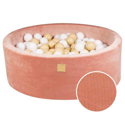 Ronde Ballenbak Kinderen Abrikozen Fluweel 90x30cm by MeowBaby