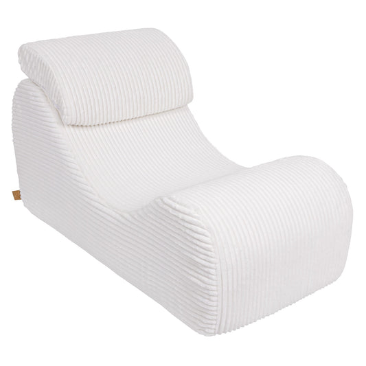 Moderne Loungefauteuil Witte Furrycord Zitcomfort Elegante by MeowBaby