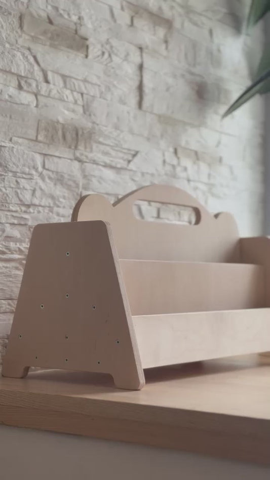 Montessori Houten Dubbelzijdige Boekenplank Natuur Klein by OakHill