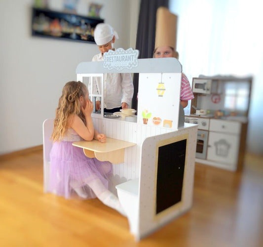 Houten Eetgelegenheid Keuken TweeInEen Creatieve Beleving by Gerardo's Toys